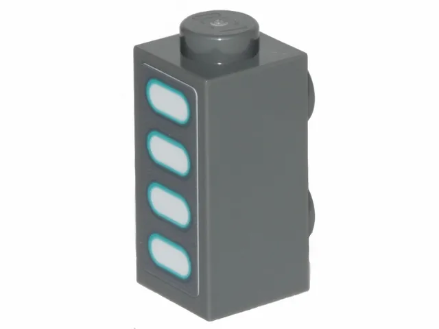 Brick, Modified 1 x 1 x 1 2/3 with Studs on Side with SW Darth Vader's Castle Wall Lights Pattern (Sticker) - Set 75251