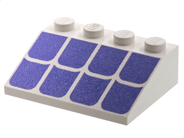 Slope 33 3 x 4 with Violet Roof Tiles Pattern