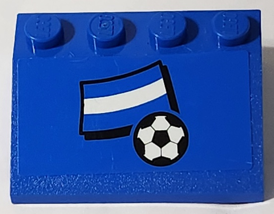 Slope 33 3 x 4 with Flag of Argentina and Soccer Ball Pattern (Sticker) - Set 3406