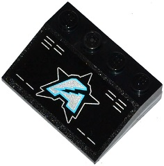 Slope 33 3 x 4 with Vents and Ultra Agents Logo Pattern (Sticker) - Set 70169