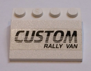 Slope 33 3 x 4 with Black 'CUSTOM RALLY VAN' Pattern (Sticker) - Set 5550