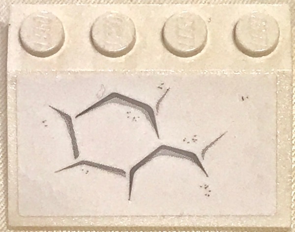 Slope 33 3 x 4 with Dark Bluish Gray Hexagonal Pattern 1 (Sticker) - Set 75202