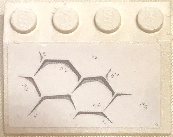 Slope 33 3 x 4 with Dark Bluish Gray Hexagonal Pattern 2 (Sticker) - Set 75202