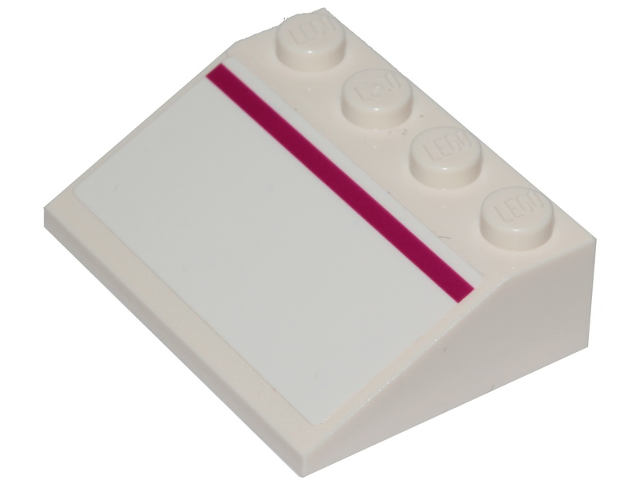 Slope 33 3 x 4 with Magenta Stripe Pattern (Sticker) - Set 70849