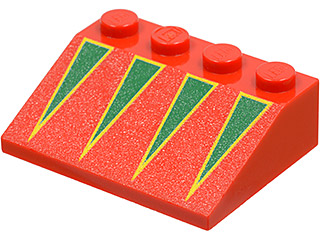 Slope 33 3 x 4 with Green Triangles with Yellow Borders Pattern