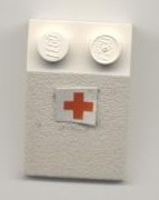 Slope 33 3 x 2 with Red Cross Pattern (Sticker) - Set 6364