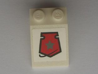 Slope 33 3 x 2 with Space Police 3 Badge Pattern (Sticker) - Set 5983