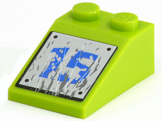 Slope 33 3 x 2 with '15', Scratches and Splatter Pattern (Sticker) - Set 8190