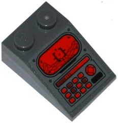 Slope 33 3 x 2 with Head-Up Display (HUD), Red Light Bar and Buttons Pattern (Sticker) - Set 76027