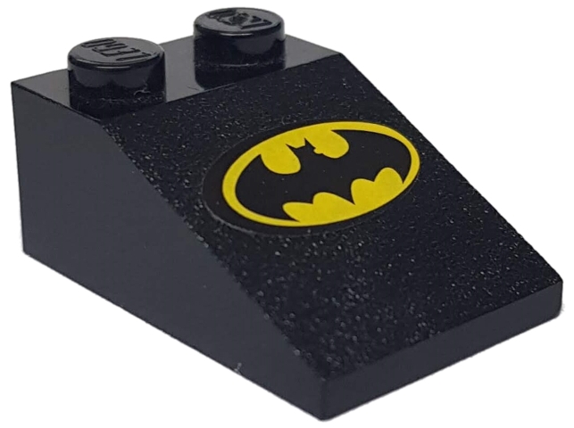 Slope 33 3 x 2 with Batman Logo Pattern (Sticker) - Set 7786