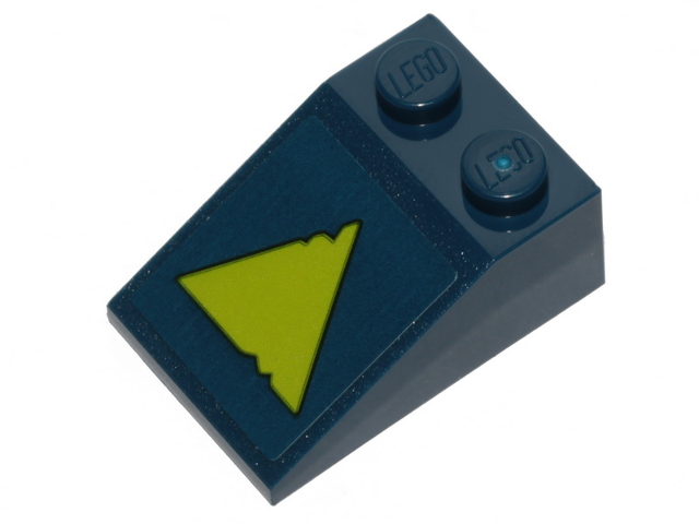 Slope 33 3 x 2 with Lime Triangle with Cut Out Edges Pattern (Sticker) - Set 70839