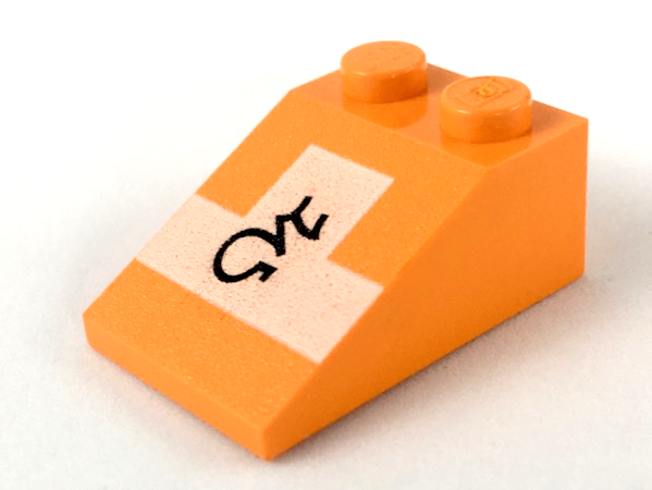 Slope 33 3 x 2 with SW White and Black Pattern