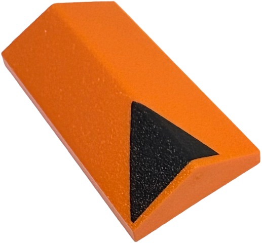 Slope 33 2 x 4 Double with Black Triangle Pattern Model Left Side