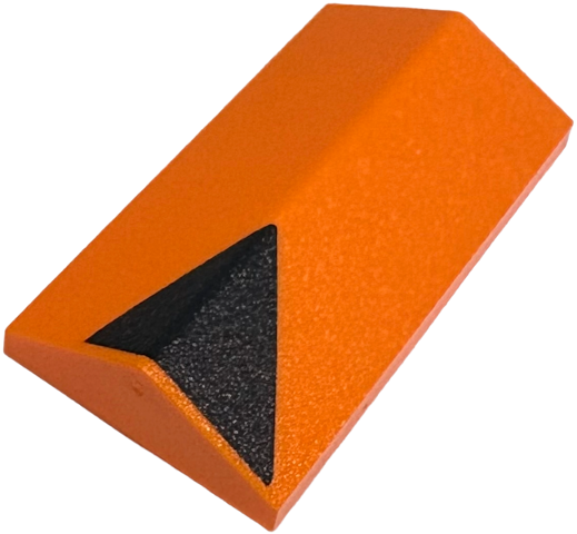 Slope 33 2 x 4 Double with Black Triangle Pattern Model Right Side