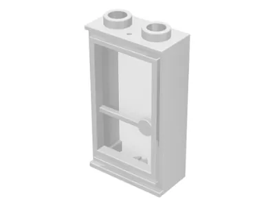 Door 1 x 2 x 3 Hinge on Left with Trans-Clear Glass