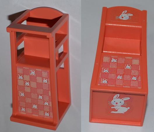 Scala Chair - Baby Highchair with White Bunny Rabbits Pattern (Stickers) - Set 3241