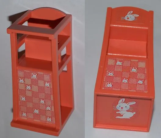 Scala Chair - Baby Highchair with White Bunny Rabbits Pattern (Stickers) - Set 3241