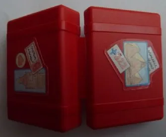 Scala Utensil Suitcase with Big Ben and Pyramids of Gizeh Pattern (Stickers) - Set 3242