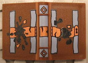 Minifigure, Utensil Book 2 x 3 with Lock and Black Ink Splotches Pattern (HP Tom Riddle's Diary)