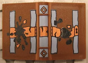 Minifigure, Utensil Book 2 x 3 with Lock and Black Ink Splotches Pattern (HP Tom Riddle's Diary)