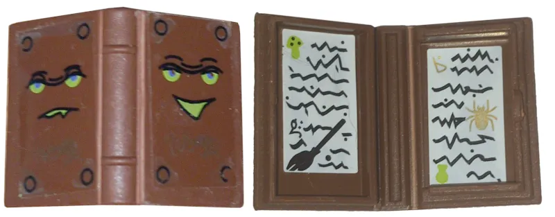 Minifigure, Utensil Book 2 x 3 with Belville Faces and Spells Pattern (Stickers) - Sets 5804 / 5962