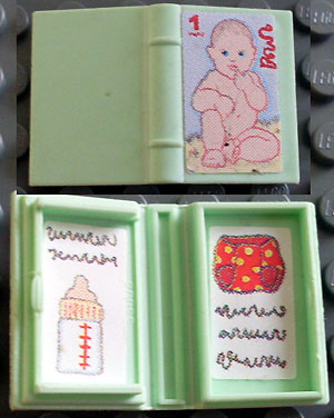 Minifigure, Utensil Book 2 x 3 with Baby Pattern (Stickers) - Sets 3112 / 3241