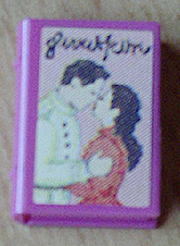 Minifigure, Utensil Book 2 x 3 with Man and Woman Kissing Pattern (Sticker) - Sets 3108 / 3290