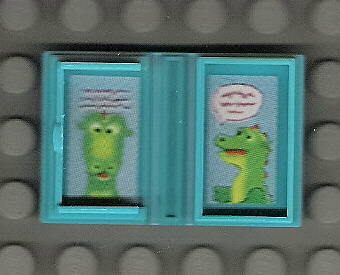 Minifigure, Utensil Book 2 x 3 with Dragon Pattern (Stickers) - Set 3152