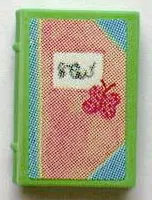 Minifigure, Utensil Book 2 x 3 with Diary and Butterfly Pattern (Stickers) - Set 3242