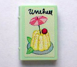 Minifigure, Utensil Book 2 x 3 with Dessert and Umbrella Pattern (Stickers) - Set 3116