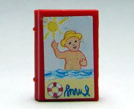 Minifigure, Utensil Book 2 x 3 with Holiday Brochure Children's Paradise Pattern (Stickers) - Set 3117