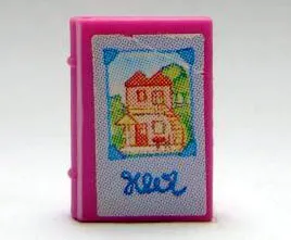 Minifigure, Utensil Book 2 x 3 with House Picture Photo Album Pattern (Stickers) - Set 3119