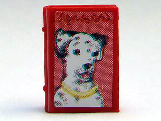 Minifigure, Utensil Book 2 x 3 with Dog Dalmatian Pattern (Stickers) - Set 3205
