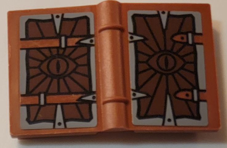 Minifigure, Utensil Book 2 x 3 with Eye of Sauron Pattern (Stickers) - Set 10237