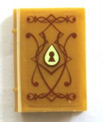 Minifigure, Utensil Book 2 x 3 with Elves Diary with Lock Pattern (Sticker) - Set 41072