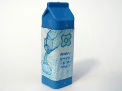 Scala Accessories Carton Milk, Label with Pouring Milk and Blue Flower Pattern (Sticker) - Set 3110