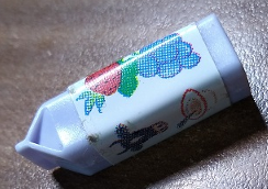 Scala Accessories Carton Milk, Label with Cow, Fruits and Bowl Pattern (Sticker) - Set 3243