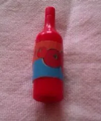 Scala Accessories Bottle Wine with Label with Tomatoes Pattern (Sticker) - Set 3149