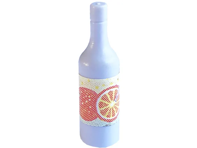 Scala Accessories Bottle Wine with Label with Oranges Pattern (Sticker) - Set 3243