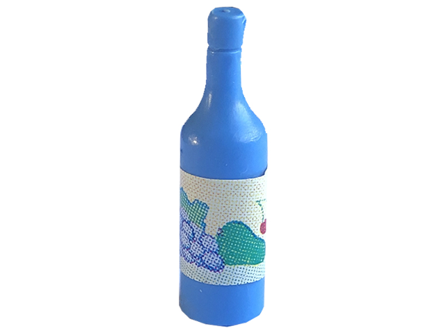 Scala Accessories Bottle Wine with Label with Grapes and Cherries Pattern (Sticker) - Set 3243