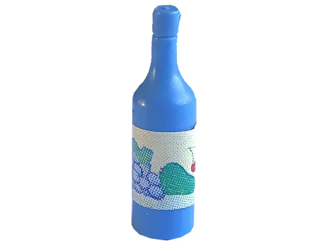 Scala Accessories Bottle Wine with Label with Grapes and Cherries Pattern (Sticker) - Set 3243