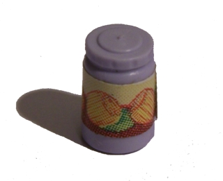 Scala Accessories Jar Jam / Jelly, Yellow Label with Lemons Pattern (Sticker) - Set 3205