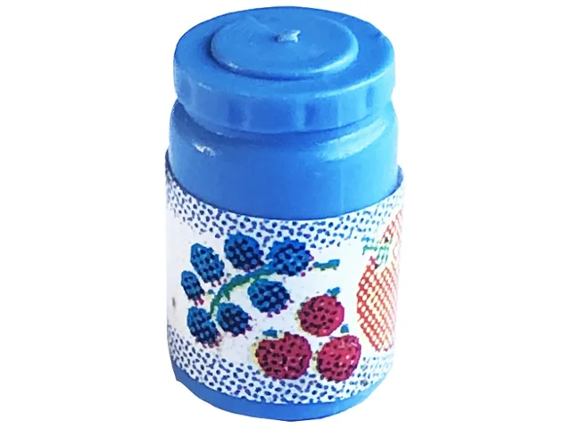 Scala Accessories Jar Jam / Jelly with Orange, Grapes, and Strawberries on Label Pattern (Sticker) - Sets 3115 / 3243