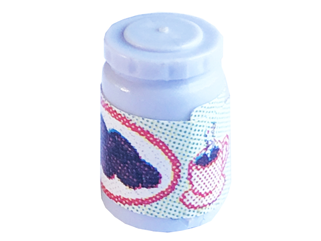 Scala Accessories Jar Jam / Jelly, Label with Cup of Coffee and Cookies Pattern (Sticker) - Set 3243