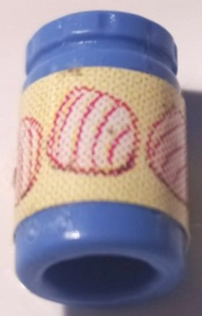 Scala Accessories Jar Jam / Jelly with Cookies on Yellow Background Pattern (Sticker) - Set 3116