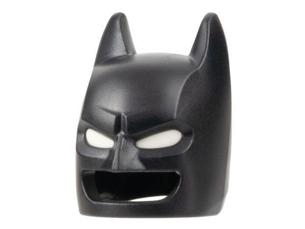 Minifigure, Headgear Mask Batman Cowl with Molded White Eyes Pattern