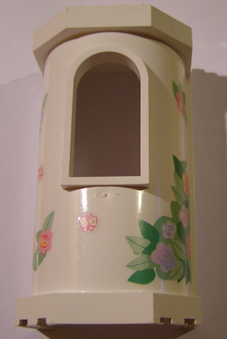 Belville Wall, Tower with Window with Flowers and Butterflies Pattern (Stickers) - Set 7578