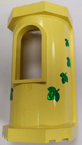 Belville Wall, Tower with Window with 8 Green Glitter Leaves Pattern on Both Sides (Stickers) - Set 5805