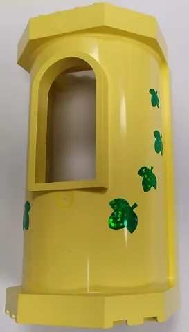 Belville Wall, Tower with Window with 8 Green Glitter Leaves Pattern on Both Sides (Stickers) - Set 5805