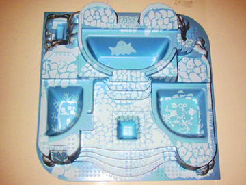 Baseplate, Raised Belville Castle with Arctic Pattern